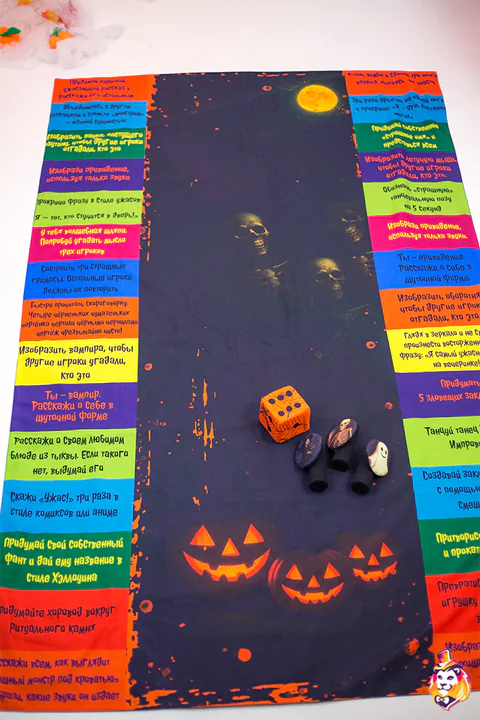 Percorso delle sfide Halloween – gioco per feste, vista frontale