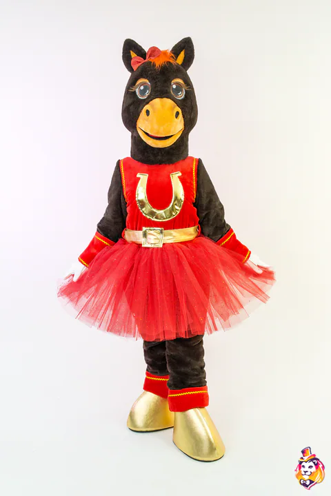 Horse Girl Golden Horseshoe Mascot Costume