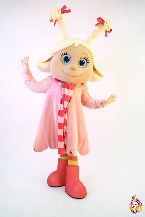 Mascottepak Feestelijk meisje met staartjes