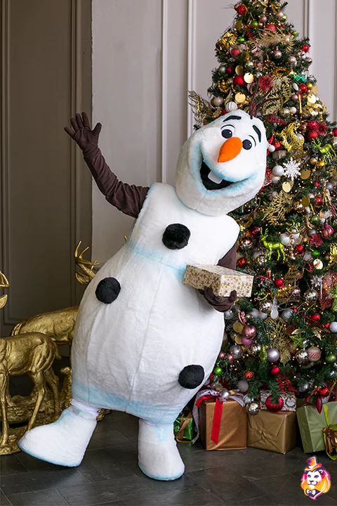 Fröhlicher Schneemann – Maskottchen-Kostüm