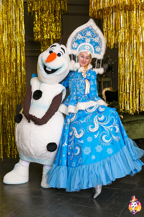 Fröhlicher Schneemann – Maskottchen-Kostüm, Foto 4