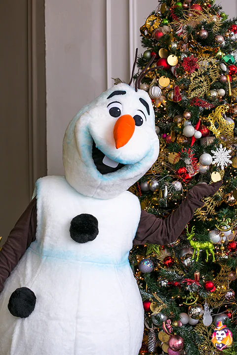 Fröhlicher Schneemann – Maskottchen-Kostüm, Detail
