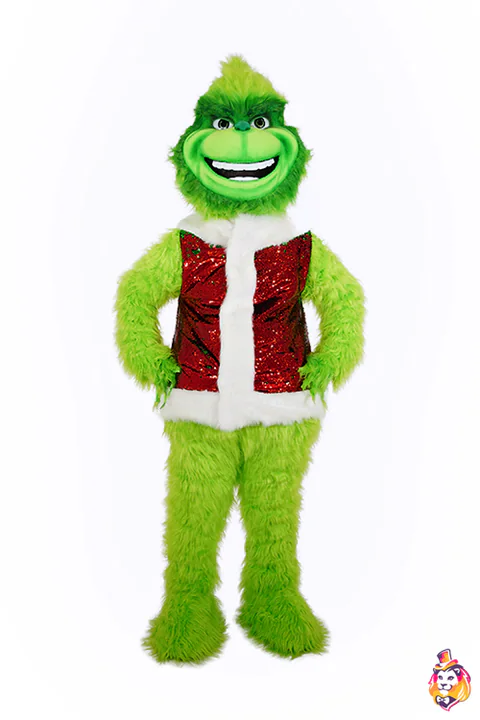 Green Furry Grump Mascot Costume