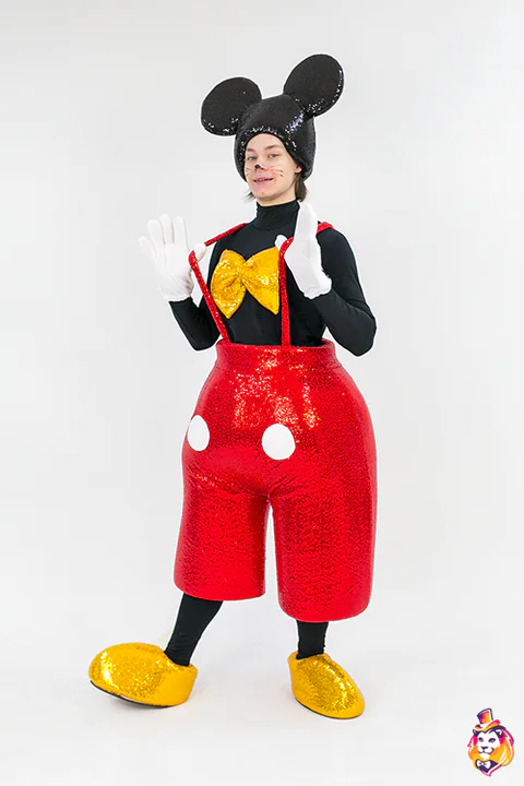 Red Sequin Shorts Mouse entertainer costume — photo 4