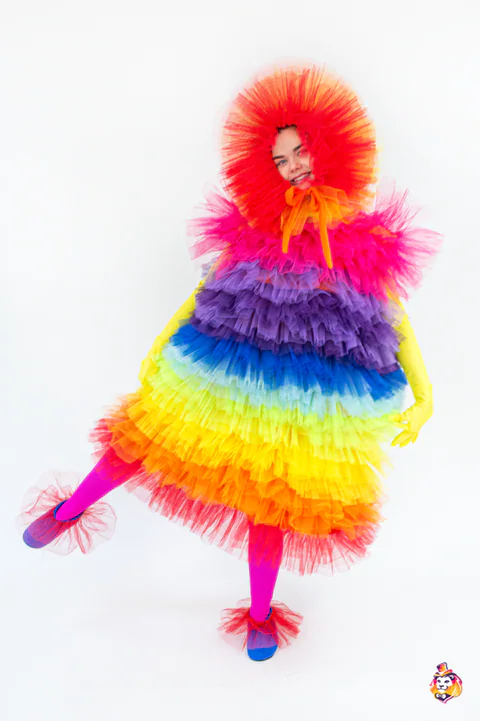 Costum de animator Pufosul colorat