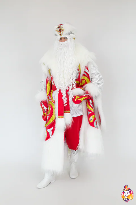 Costum de animator Moș Crăciun Premium, roșu