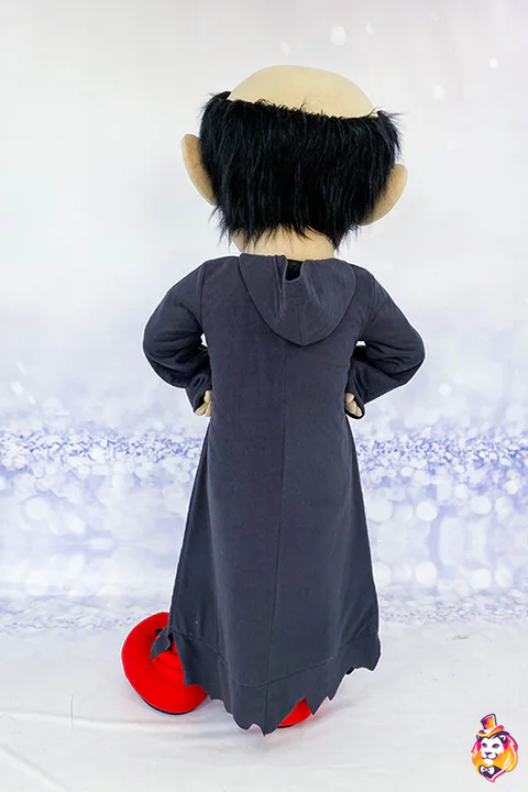 Dark Villain mascot costume — back view