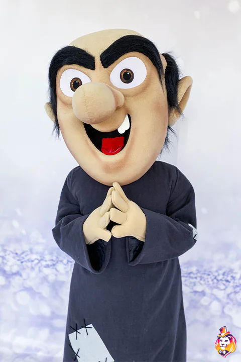 Dark Villain mascot costume — detail