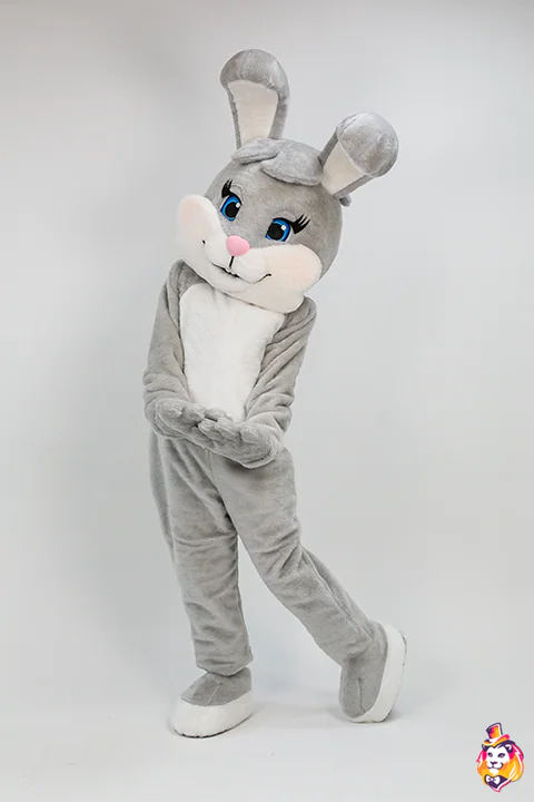 Mascottepak Grijs konijn – foto 4