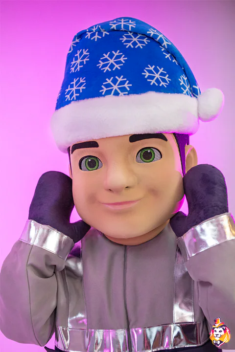 Mechanic Peter mascot costume — detail