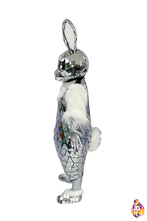 Rabbit Disco mascot costume — side view