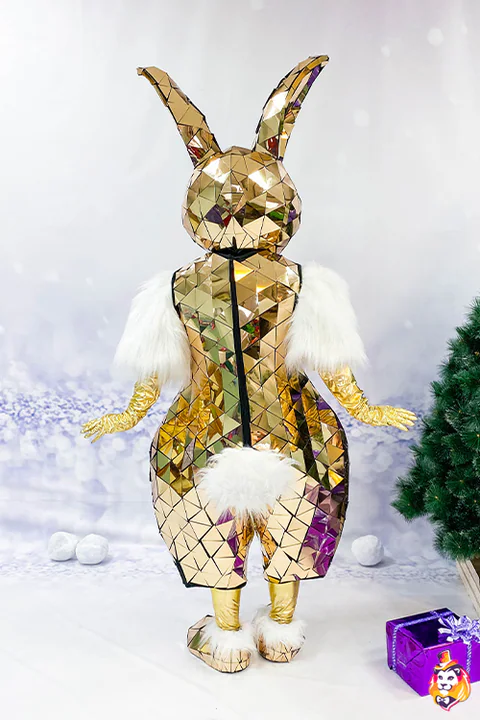 Mascottepak Gouden discokonijn – achteraanzicht