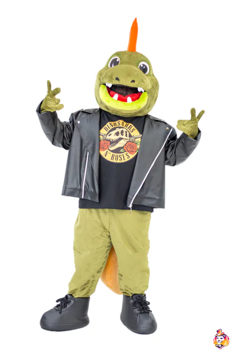 Dinosaur Rocker Mascot Costume