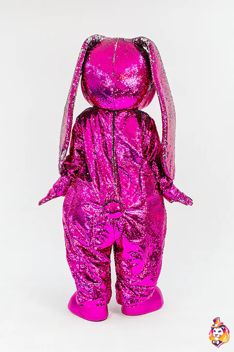 Hase Pinki – Maskottchen-Kostüm, Rückansicht