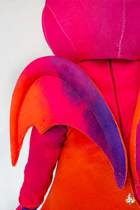 Dragon King Pink mascot costume — detail