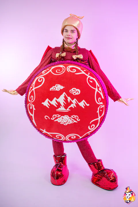 Costum de animator Glob de brad, roșu – foto 2