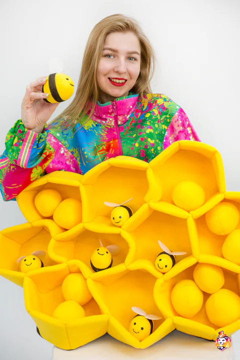 Honeycomb with Balls and Bees Party Prop