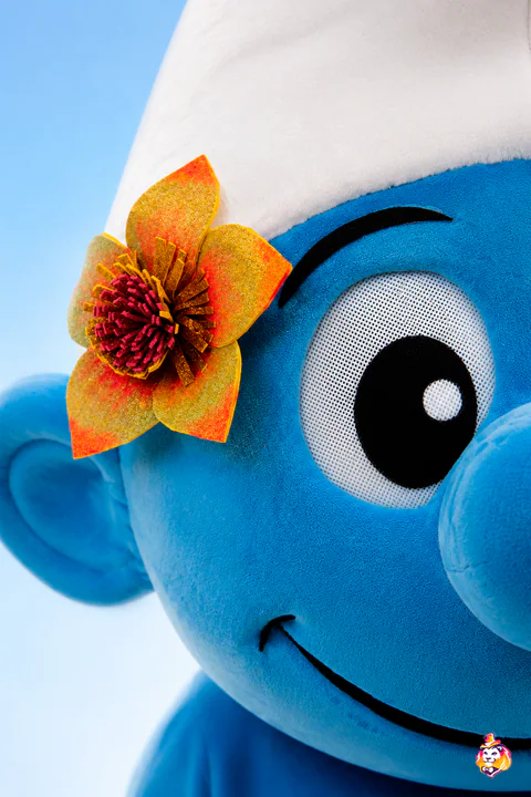 Blauer Freund – Maskottchen-Kostüm, Detail