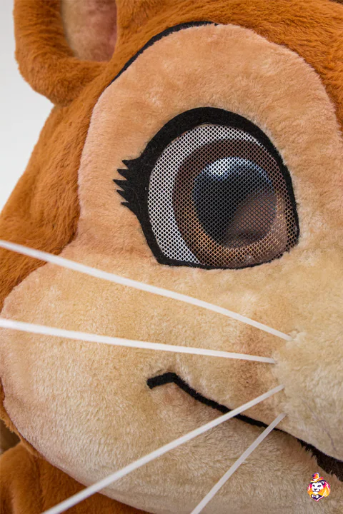 A Squirrel with a Tail mascot costume — detail