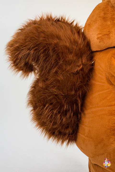 A Squirrel with a Tail mascot costume — detail