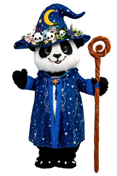 Panda the Wizard Mascot Costume