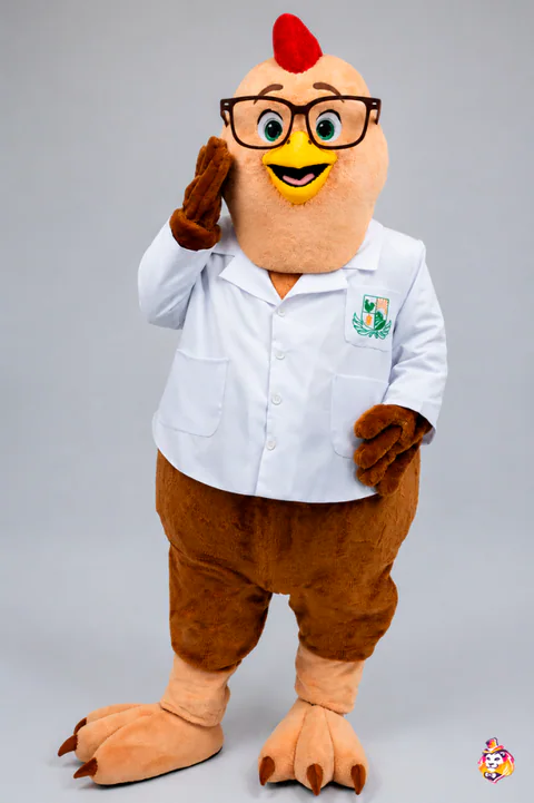 Cockerel Professor Mascot Costume