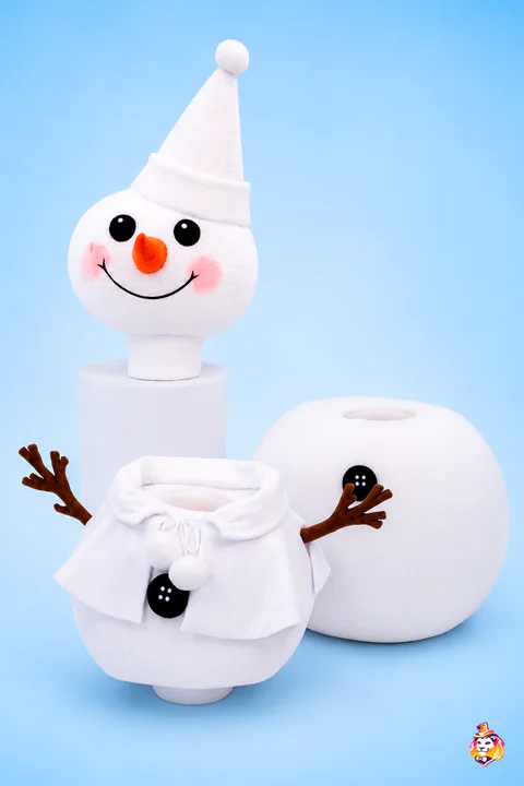 Levensgrote pluchefiguur Sneeuwpop – detail