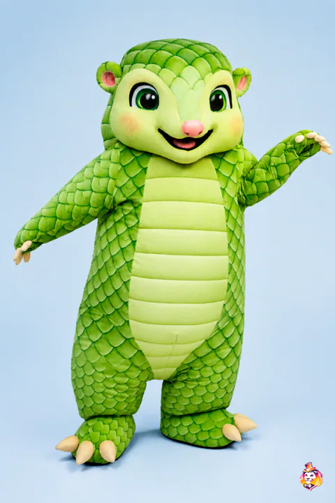 Green Armadillo Mascot Costume