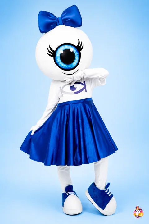 Girl's Eyes Mascot Costume