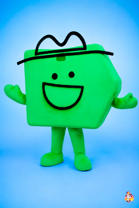 Green Button mascot costume — photo 3