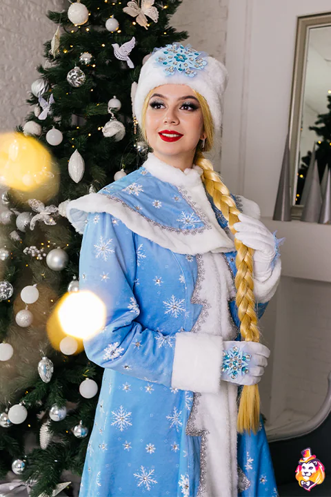 Schneeflöckchen mit langem Zopf – Animateur-Kostüm, Detail