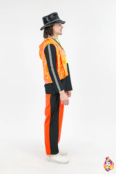 Neon Boy entertainer costume — side view