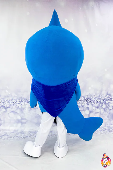Sharklet mascot costume — back view