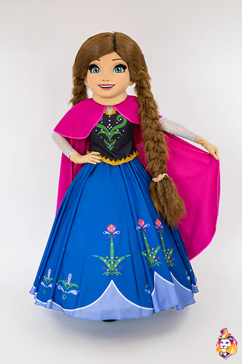 Mascottepak Noordse prinses met vlechten