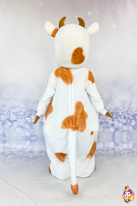 Floweret Cow mascot costume — back view