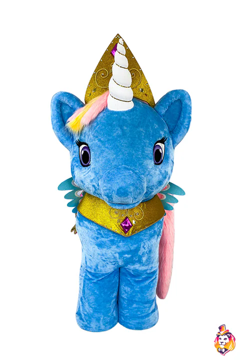 Pony Unicorn Blue Mascot Costume