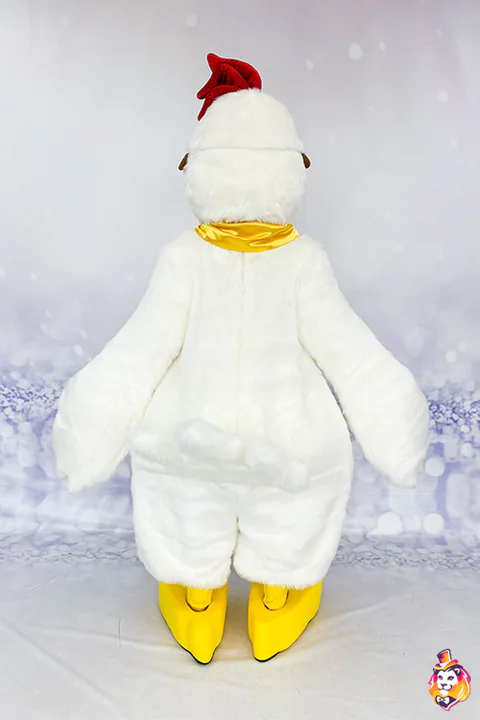 Costum de mascotă Găină – vedere din spate