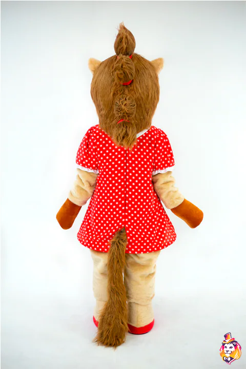Pony mascot costume — back view