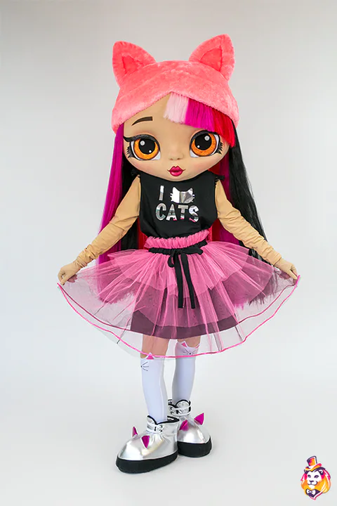 Doll Cat Rock Mascot Costume