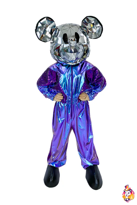 Mascottepak Discomuis met spiegeltjes