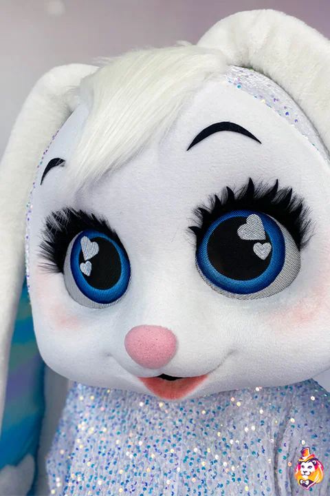 Mascottepak Konijn Saffier – detail