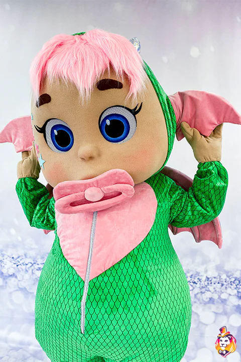 Cutie Dragon mascot costume — detail