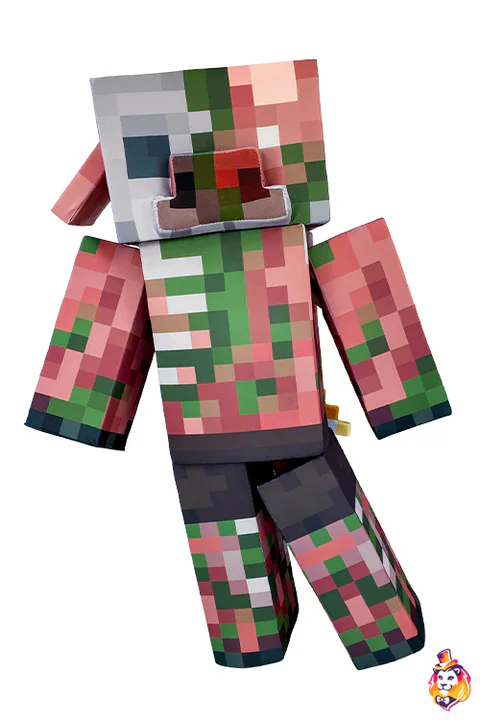 Mascottepak Pixel-zombievarken