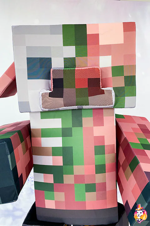 Mascottepak Pixel-zombievarken – detail