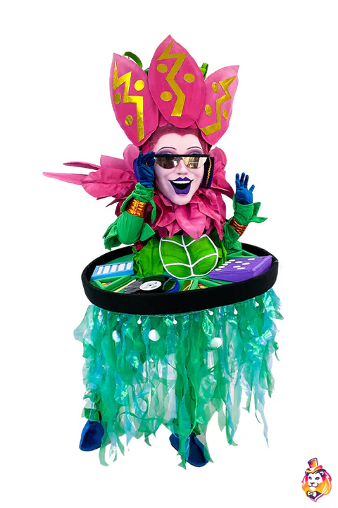 Disco Girl Mascot Costume